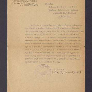 Ministerstwo Kultury i Sztuki ws. obniżenia wymiaru godzin wykładów i ćwiczeń