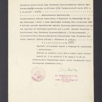 Poświadczenie obywatelstwa polskiego 