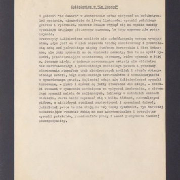 Kulisiewicz w "Le Canard". W galerii "Le Canard" w Amsterdamie można obejrzeć [...]