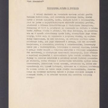 Nowoczesna sztuka i tradycja. W wolnej Akademii na Westeinde wystawia polski grafik [...]