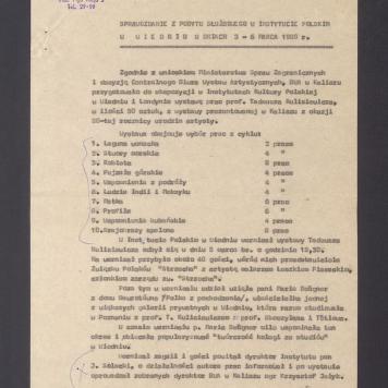 Sprawozdanie z pobytu służbowego w Instytucie Polskim w Wiedniu