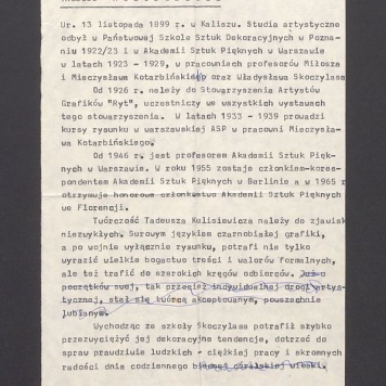 Biogram Tadeusza Kulisiewicza