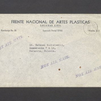 Koperta, nad. Frente Nacional de Artes Plasticas
