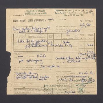 Dowód odprawy celnej warunkowej w wywozie