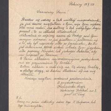 Szanowny Panie! Bardzo się cieszę z tak wielkiej niespodzianki [...]