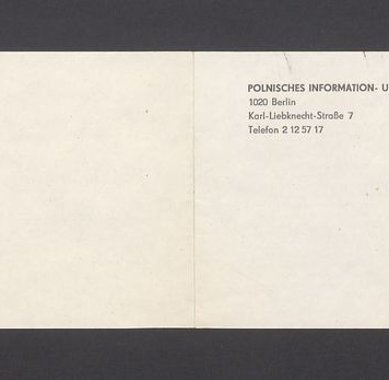 Wir laden Sie herzlich ein zur Eroffnung der Ausstellung Zeichnungen und Grafiken von Tadeusz Kulisiewicz