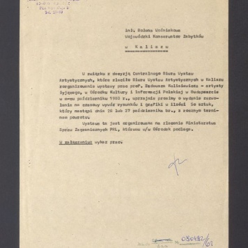 W związku z decyzją Centralnego Biura Wystaw Artystycznych [...]