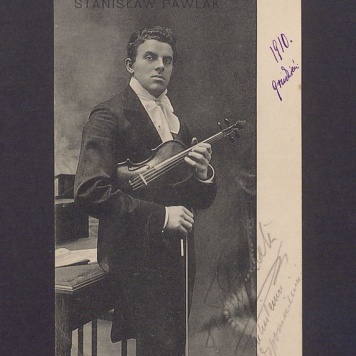Portret Stanisława Pawlaka, wirtuoza skrzypcowego.