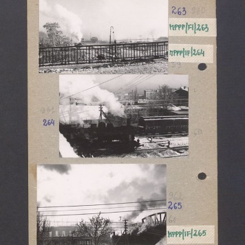 Dworzec kolejowy i fragment mostu.