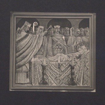 Płaskorzeźba Ojca Efrema. Pogrzeb św. Wojciecha.