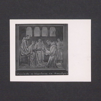 Płaskorzeźba ojca Efrema. Św. Wojciech w klasztorze na Awentynie.