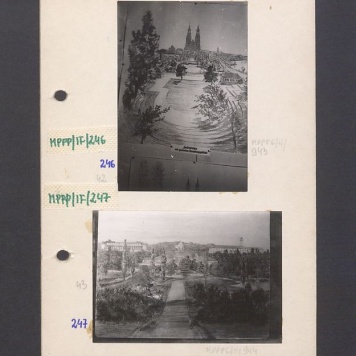 Plan przebudowy miasta Gniezna. Symulacja wystroju placu przed katedrą od strony wschodniej.