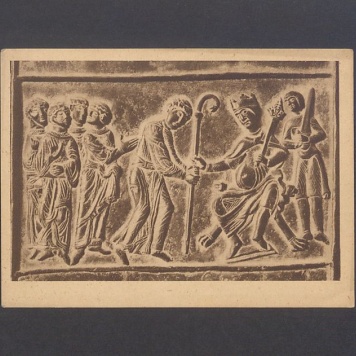 Gniezno, katedra. Fragment spiżowych podwoi