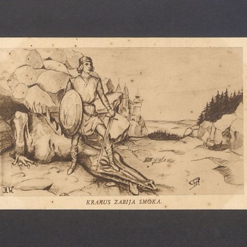 Krakus zabija smoka.