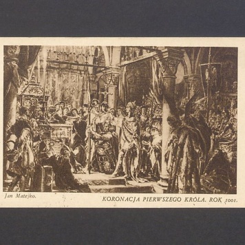 Koronacja pierwszego króla. Rok 1001, według Jana Matejki.