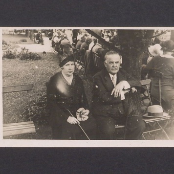 Józef Przybyszewski z żoną.