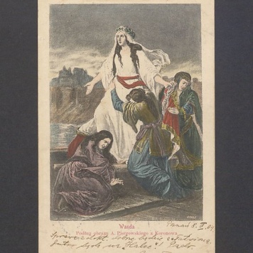 Wanda według obrazu A. Piotrowskiego z Koronowa - pocztówka wydana nakładem Józefa Chociszewskiego w Gnieźnie.