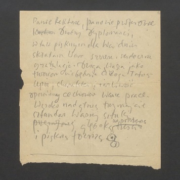 Panie Rektorze, panowie profesorowie [...]