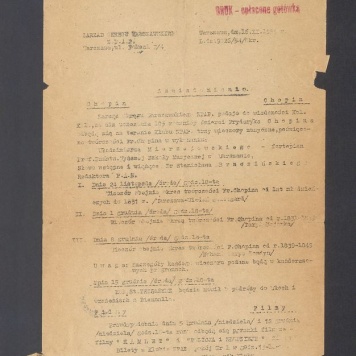 Zawiadomienie o wieczorach muzycznych poświęconych twórczości F. Chopina