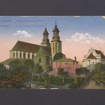 Ul. Tumska i kościół pw. św. Jerzego z katedrą.