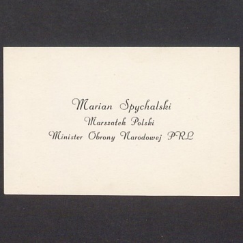 Wizytówka, Marian Spychalski