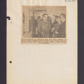 En la inauguracion de la exposicion del pintor polaco Tadeusz Kulisiewicz