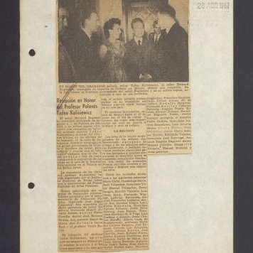 Recepcion en Honor del Profesor Polones Tadeo Kulisiewicz