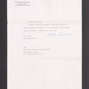 Drogi Tadeuszu W dniu urodzin przyjmij serdeczne życzenia [...]