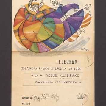 Telegram. Wiele serdecznych życzeń imieninowych i ucałowania [...]