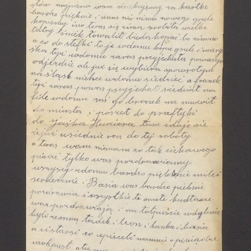 Kochana Pani Basiu piszę dowas parę słów najpierw wam dziękujemy za kartkę [...]