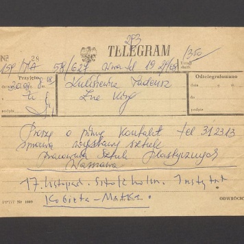 Telegram. Proszę o pilny kontakt [...]