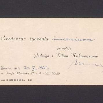 Serdeczne życzenia imieninowe [...]