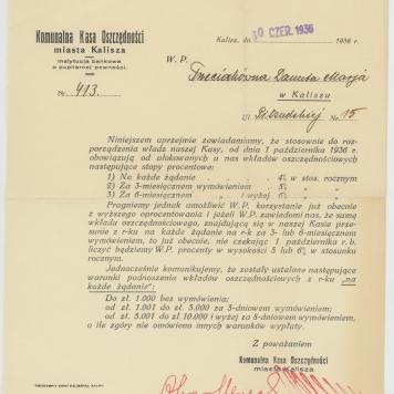 Druk Komunalnej Kasy Oszczędności m. Kalisza