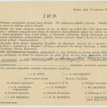 Zaproszenie na zebranie obywatelskie ws. zbiórki funduszy na cele Obrony Narodowej