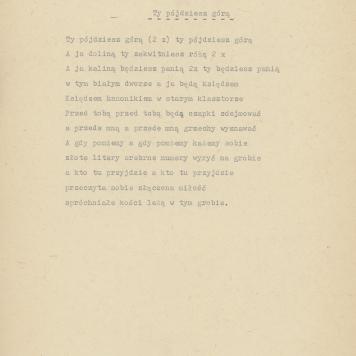 Ty pójdziesz górą