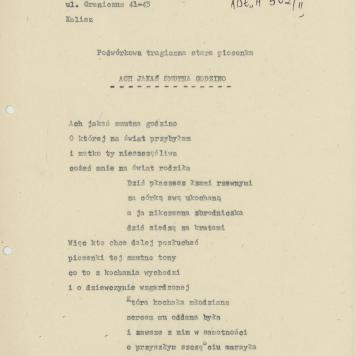 Ach jakaś smutna godzino