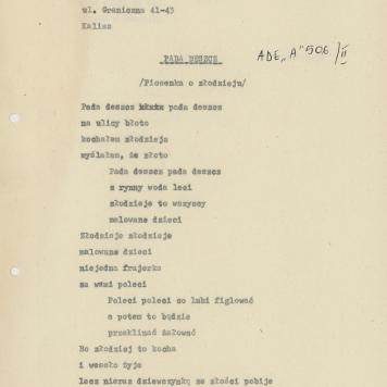 Pada deszcz (piosenka o złodzieju)