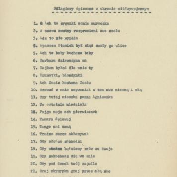 Szlagiery śpiewane w okresie międzywojennym