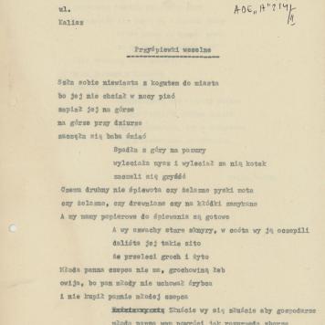 Przyśpiewki weselne