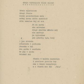 Gdzie wyjedziesz drogi Stachu