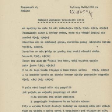 Dzisiaj Jasieńko przeniczkę sieją