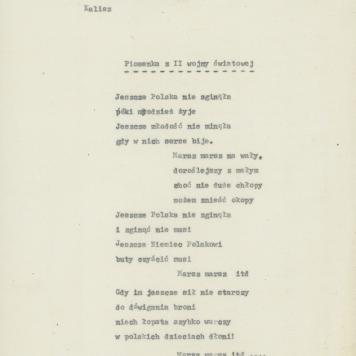 Piosenka z II wojny światowej