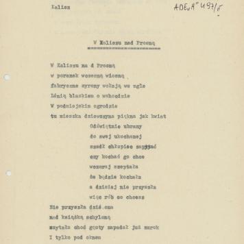 W Kaliszu nad Prosną