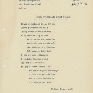 Gdzie wyjeżdżasz drogi Stachu