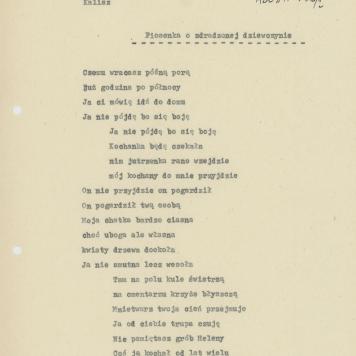 Piosenka o zdradzonej dziewczynie