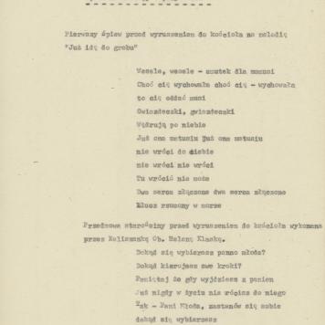 Śpiewy ludowe weselne na terenie miasta Kalisza i powiatu śpiewane dowcipy i przysłowia