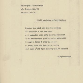 Pieśń zesłańca syberyjskiego