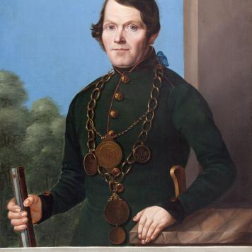 Portret króla kurkowego Josepha Winklera