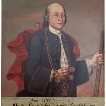 Portret króla kurkowego Johanna Gottlieba Jordana