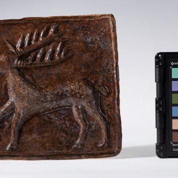 Kafel z motywem jelenia